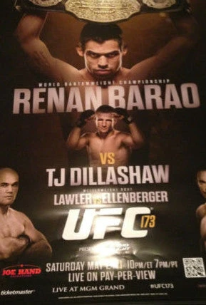 Sold Out Posters UFC 173 - 2014 Poster Renan Barao Vs TJ Dillshaw Lawler Vs. Ellenberger Print MGM