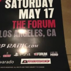 Sold Out Posters Juan Manuel Marquez Vs. Mike Alvarado Poster Print 5/17/2014 The Forum LA Boxing