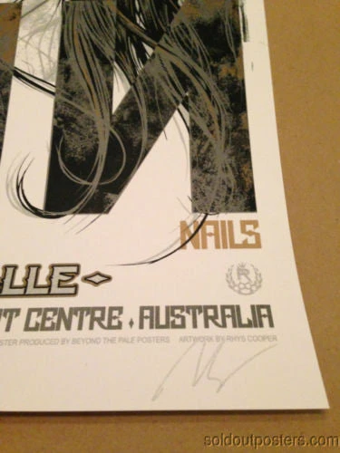 Queens Of The Stone Age - 2014 Rhys Cooper Poster NIN QOTSA Adelaide Center