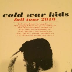 Gig Posters Cold War Kids - 2010 Third Alert Designs Poster Print California Signed And #'d