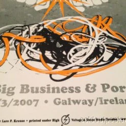 Lars Krause Gig Posters Big Business & Porn/Melvins - Lars P Krause Poster Print Galway Ireland 5/3/2007