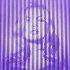 Fame Moss Kate Moss - 2015 Mr. Brainwash Poster Print CYAN ON MAGENTA Ed Of 65