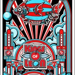 Kings Of Leon - 2017 Jesse Philips Poster Raleigh, Walnut Creek Amphitheatre