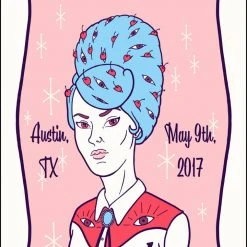 Gig Posters Kings Of Leon - 2017 Tyler Skaggs Poster Austin, Texas 360 Amphitheater