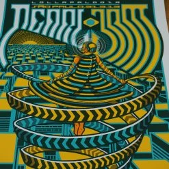 Pearl Jam - 2013 Brad Klausen Print Lollapalooza Poster Sao Paulo, Brazil Show
