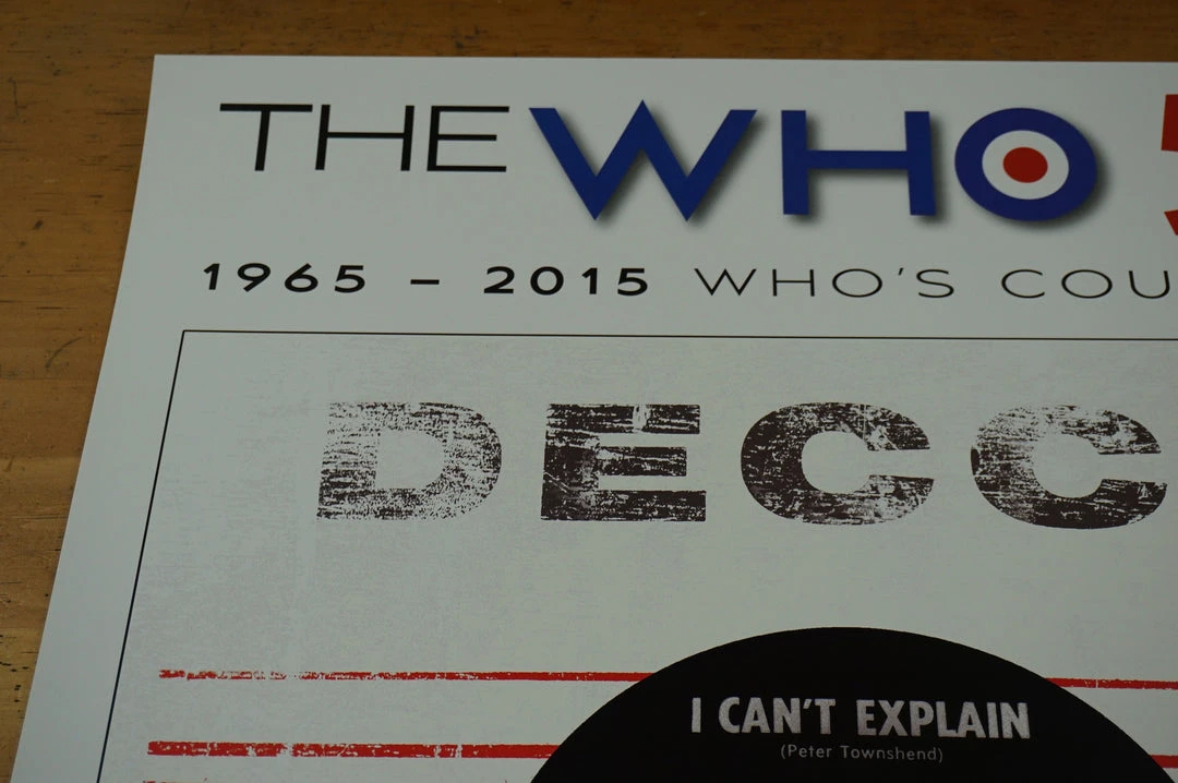 The Who - 2015 Richard Evans Poster Who's Counting 50th Anniversary Tour Gig Posters