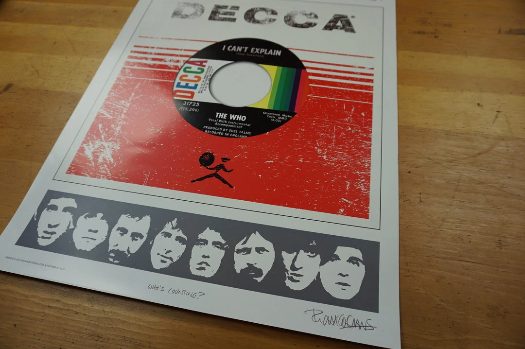 The Who - 2015 Richard Evans Poster Who's Counting 50th Anniversary Tour Gig Posters