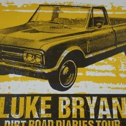 Luke Bryan - 2013 Print Mafia Poster Wayne, IN Allen Co War Memorial Gig Posters