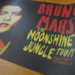 Sold Out Posters Bruno Mars - 2013 Moonshine Jungle Tour Poster Print San Deigo CA Gig Posters