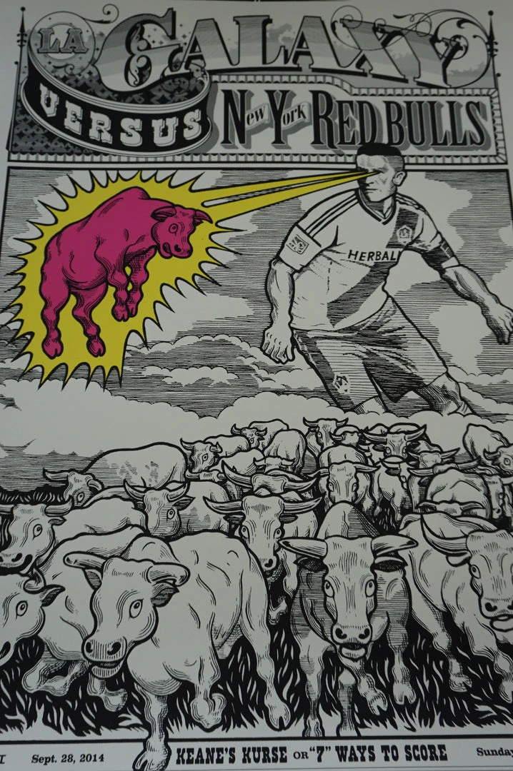 Art Prints LA Galaxy Vs. New York Red Bulls - 2014 Poster Ames Brothers