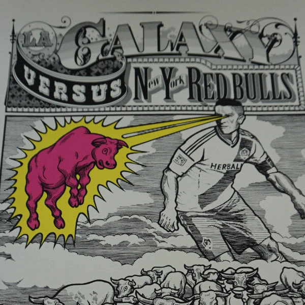 Art Prints LA Galaxy Vs. New York Red Bulls - 2014 Poster Ames Brothers