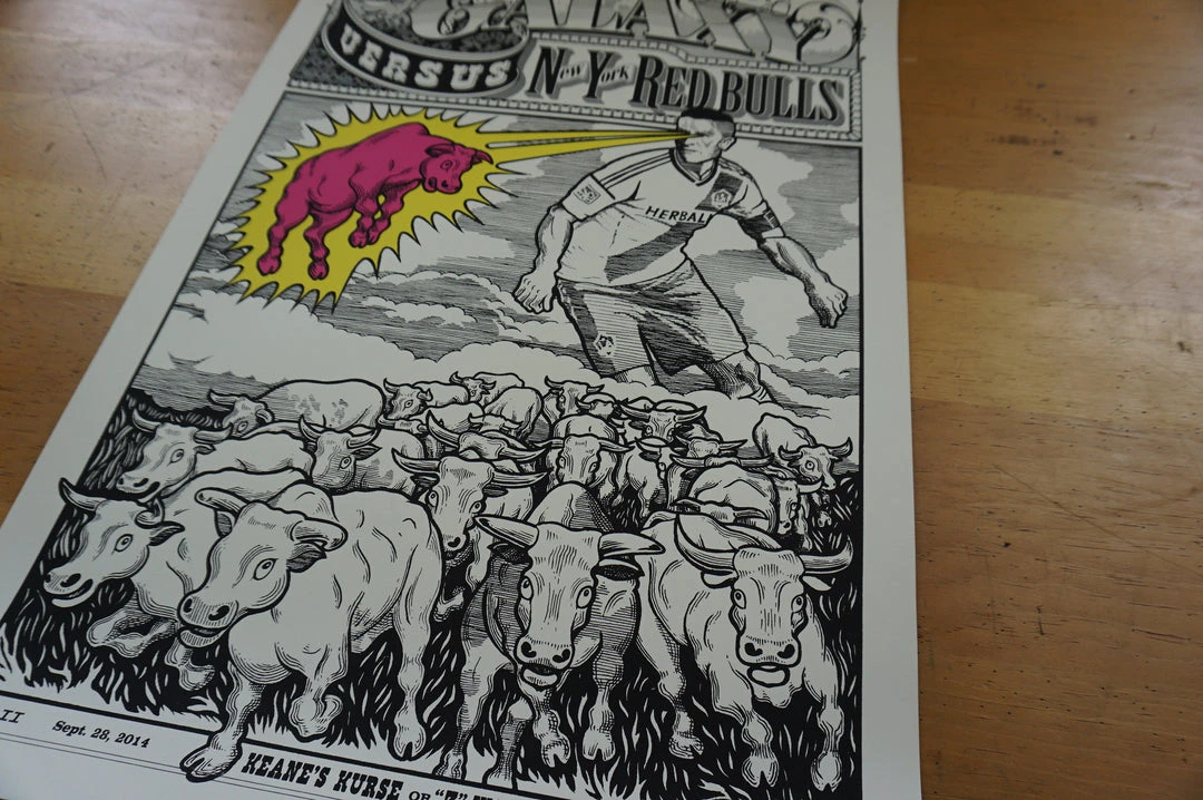 Art Prints LA Galaxy Vs. New York Red Bulls - 2014 Poster Ames Brothers