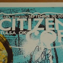 Sold Out Posters Gig Posters Citizen Cope - 2010 Poster Tulsa, OK SIGNED Cain's Ballroom