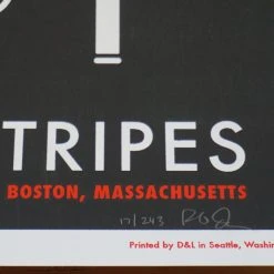 Jack White The White Stripes - 2007 Rob Jones Poster Boston Mass Agganis