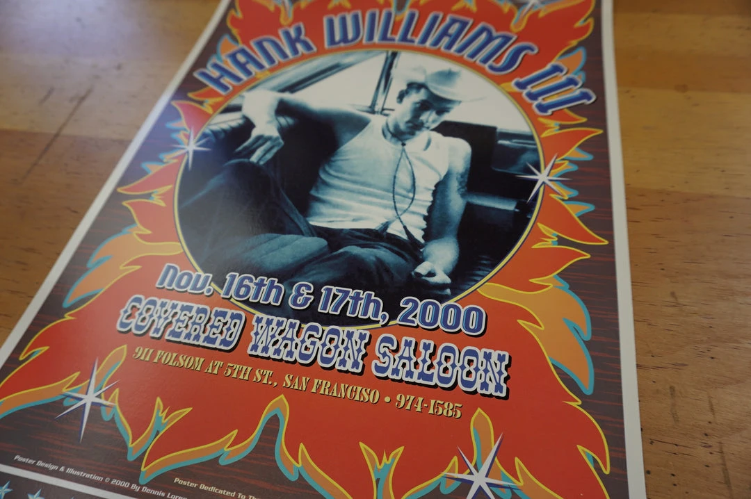 Hank Williams III - 2000 Dennis Loren Poster San Francisco Gig Posters