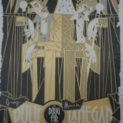 Queens Of The Stone Age Mark Lanegan - 2009 Guy Burwell Poster Greg Dulli Portland