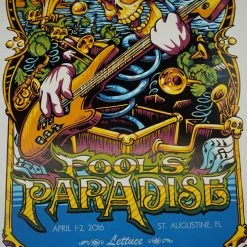 Fool's Paradise - 2016 AJ Masthay Poster St Augustine, FL Gig Posters