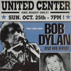 Bob Dylan - 1998 Geoff Gans Poster United Center Chicago, IL