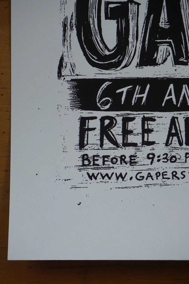 Gapers Block - 2009 Dan Grzeca Poster Chicago, IL Metro VARIANT