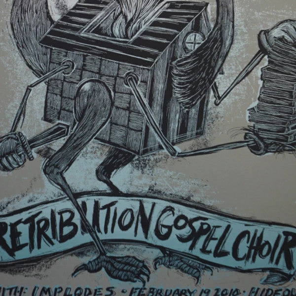 Retribution Gospel Choir - 2010 Dan Grzeca Poster Chicago The Hideout Chicago, IL