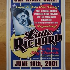 Little Richard - 2001 Dennis Loren Poster Seattle Sky Church