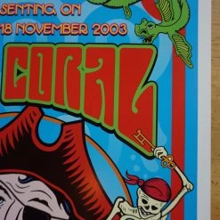The Coral - 2003 Dennis Loren Poster Nottingham Rock City