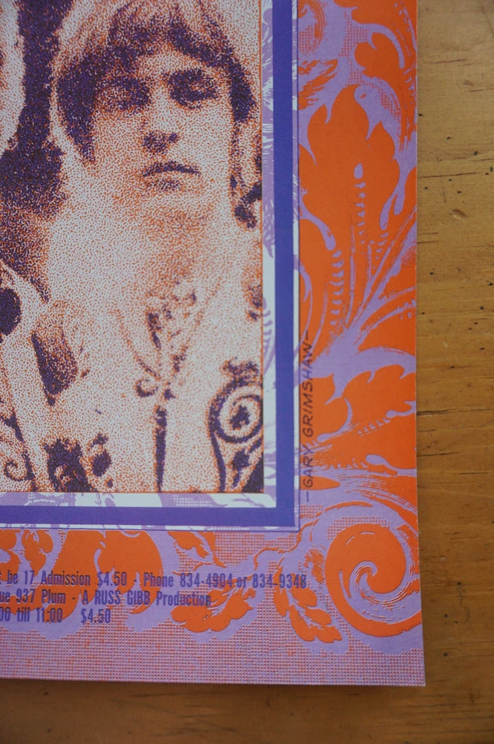 Cream - 1968 Gary Grimshaw Poster Detroit, MI Grande Ballroom Gig Posters