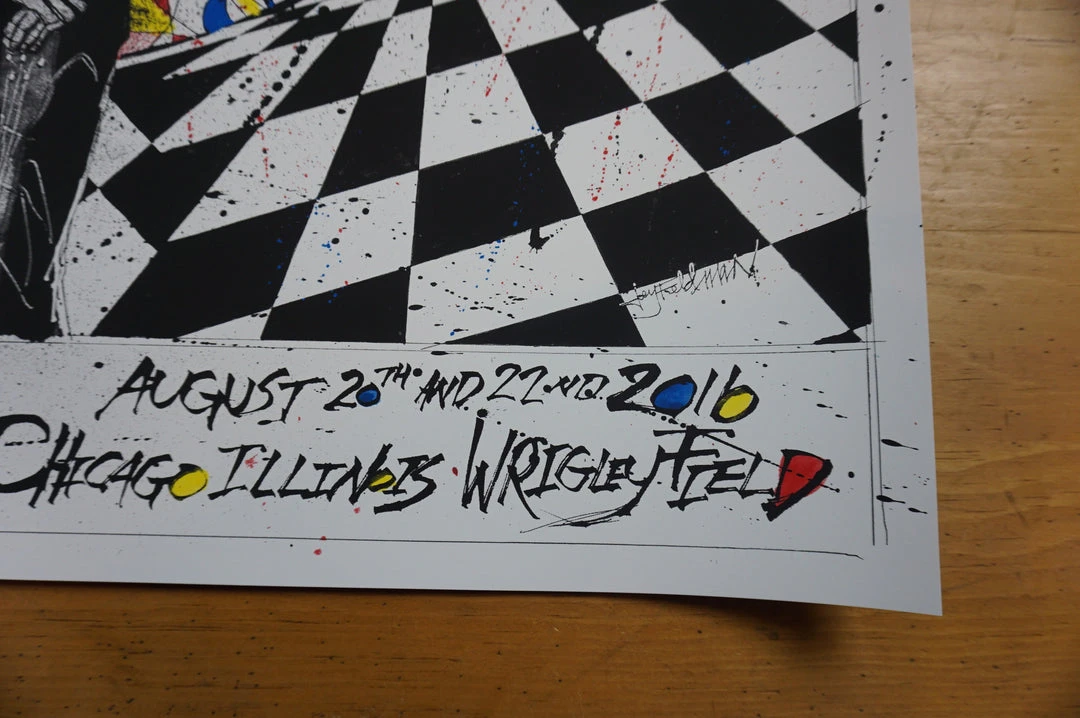 Pearl Jam - 2016 Joey Feldman Poster Chicago, IL Wrigley Field