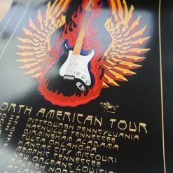 Eric Clapton - 2010 Stanley Mouse Poster US Tour Guitar Print