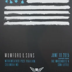 Sold Out Posters Mumford & Sons - 2015 Poster Columbia, MD Merriweather Post Gig Posters