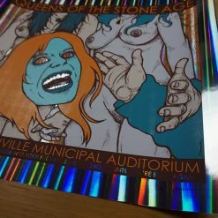 Queens Of The Stone Age - 2013 Jermaine Rogers Poster S/N Nashville FOIL