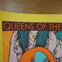 Queens Of The Stone Age - 2013 Jermaine Rogers Poster S/N Nashville YELLOW
