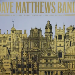 Gig Posters Dave Matthews Band - 2015 Nate Duval Poster Brussels DMB