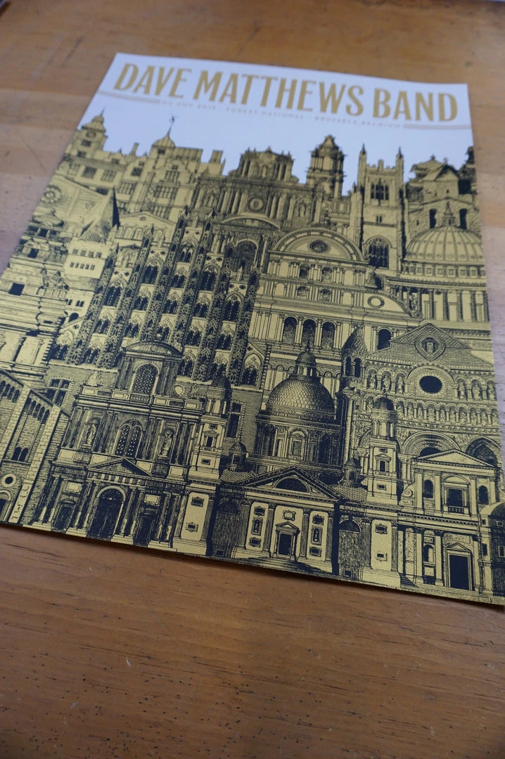 Gig Posters Dave Matthews Band - 2015 Nate Duval Poster Brussels DMB