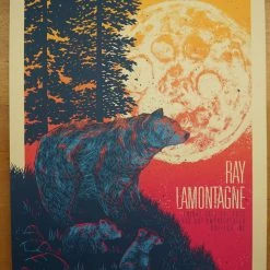 Ray LaMontagne - 2016 John Vogl Poster The Bungaloo Raleigh Red Hat Gig Posters
