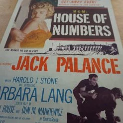 Sold Out Posters House Of Numbers - 1957 Original Insert Movie Poster Cinema