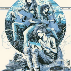 Gig Posters Eric Church - 2017 Miles Tsang Poster Lincoln, NE AP Round Here Blues