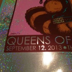 Queens Of The Stone Age - 2013 Jermaine Rogers Poster Detroit FOIL Fillmore
