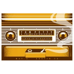 Gig Posters Tom Petty - 2017 Dan Stiles Poster Austin, TX 40th Anniversary Tour