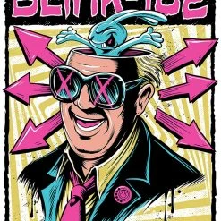 Blink 182 - 2017 Brandon Heart Poster Chicago, Lollapalooza, Metro Chicago, IL