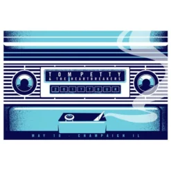 Tom Petty - 2017 Dan Stiles Poster Champaign, IL 40th Anniversary Tour