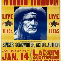Willie Nelson - 2009 Hatch Show Print 1/14 Poster Chico, CA