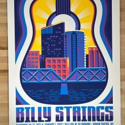 Billy Strings - 2021 2022 Mike Tallman Poster Grand Rapids, MI NYE AP Gig Posters