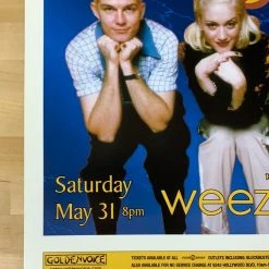 No Doubt + Weezer - 1997 Paul Cutler Promo Poster Anaheim, CA Arrowhead Gig Posters