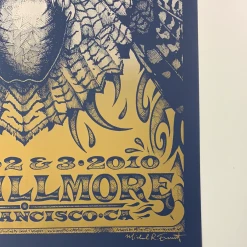 Gig Posters Yonder Mountain String Band - 2010 Michael Everett Blue Poster San Francisco, CA Fillmore