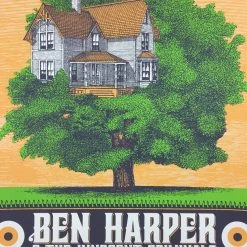 Ben Harper - 2016 Status Serigraph Austin, TX The Moody Theater Gig Posters