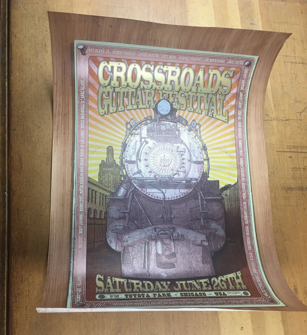 Eric Clapton Crossroads Guitar Festival - 2010 Ron Donovan Poster Oakland, CA Hangar 18