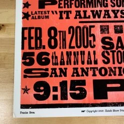 Willie Nelson - 2005 Franks Brothers Poster San Antonio, Texas