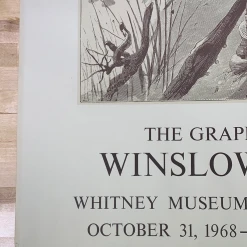 Sold Out Posters Winslow Homer - 1968 Whitney Museum Art Print Poster Original Vintage Movie/TV Posters