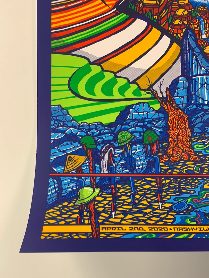 Pearl Jam - 2020 Brad Klausen Poster Nashville, TN S/N Ed Bridgestone Arena Gig Posters